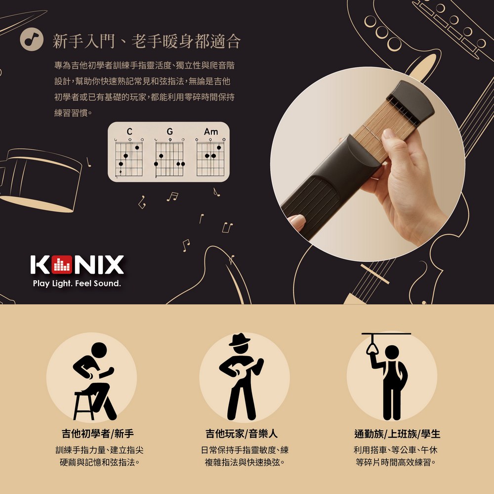 新手練琴神器 熟悉吉他和弦