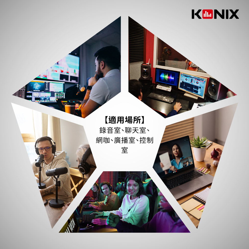 KONIX 科尼斯樂器 便攜式折疊隔音罩 錄音室 廣播